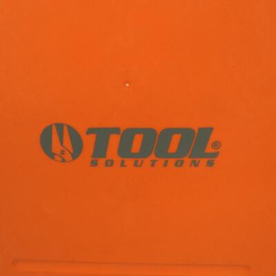 Tool Solutions Orange Tool Crate. Folding Walls Allow for Collapse Flat Storage