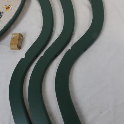 3 Legged Heart Shape Table Hand Painted Garden Scene: Assembly Req. Instructions