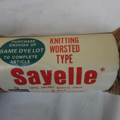 10 Rolls of Sayelle Camel 4 Ply Yarn