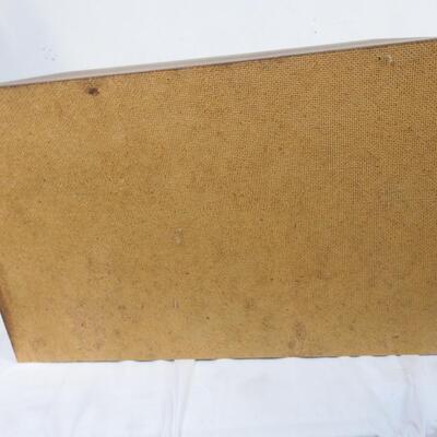 Bread Box 17 (length) x 11 (width) x 11 (height) inches. Bread Carving on Front