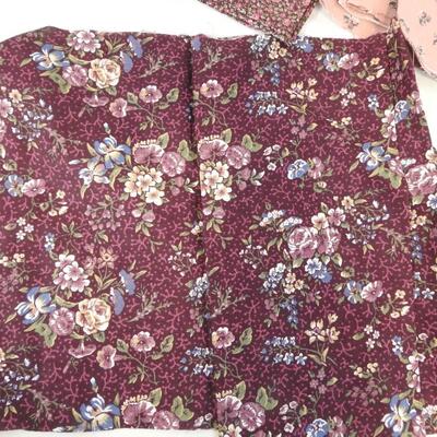 Lot of Assorted Fabric, Halloween, Purple and Red