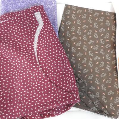 Lot of Assorted Fabric, Halloween, Purple and Red