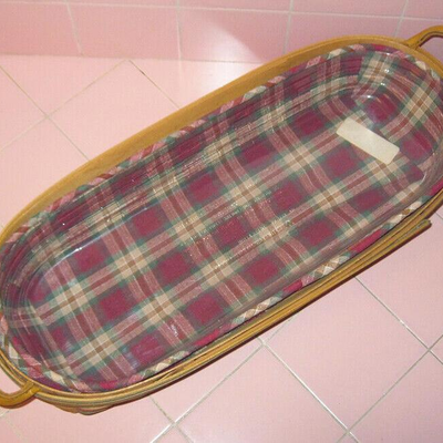 MS Longaberger Basket Dresden OH Autumn Reflections Signed Large 19" Plastic Liner