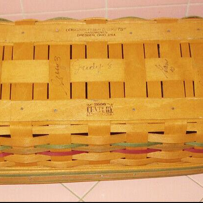 MS Longaberger Basket Dresden OH Autumn Reflections Signed Large 19" Plastic Liner