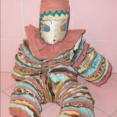 MS Vintage Rag Doll Hand Made By Riverside Braille Club NY or CA Embroidered Face