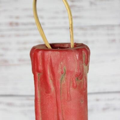Vintage Plastic Blow Mold Candle Yard Art Christmas Holiday Seasonal Decor