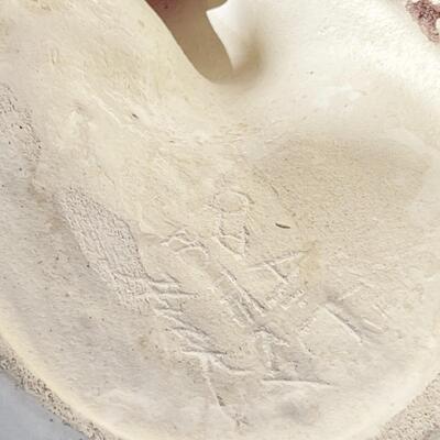 AA    VINTAGE POTTERY ASH TRAY NUDE WOMAN WASHING HAIR BASIN SIGNED