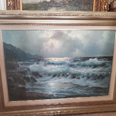 large original oil painting on canvas by known listed artist Alexander Dzigurski