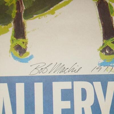 MS Vintage 1977 Bob Mackie Exhibition Poster Upstairs Gallery Signed