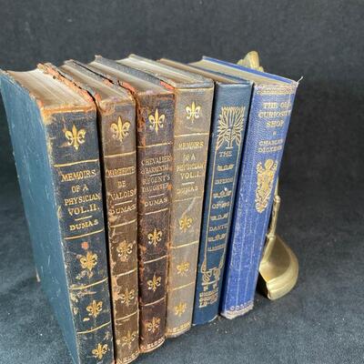 Lot 39. Six Vintage Leather-bound Classic Books
