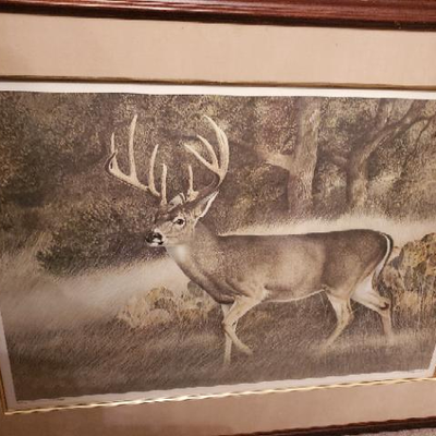 Texas Whitetail lithograph - #ed 769/950 - signed Charles  Beckendorf