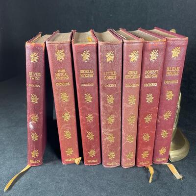 Lot 40. Antique Leather-bound Classic Books