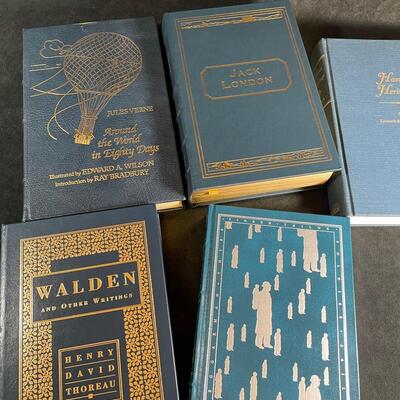 Lot 41. Leather-bound Classic Books - Blue Collection