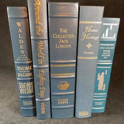 Lot 41. Leather-bound Classic Books - Blue Collection