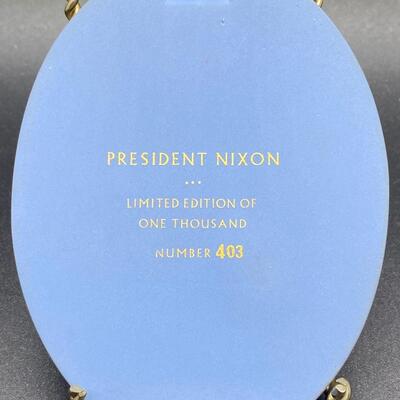 Limited Edition Wedgwood Jasperware Richard Nixon Silhouette Plaque