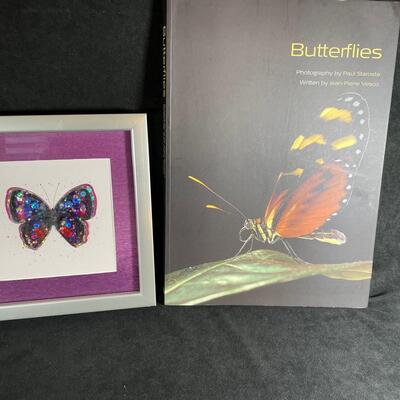 Lot 53. Butterfly Book and Picture