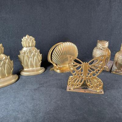 Lot 56. Assortment of Brass Bookends