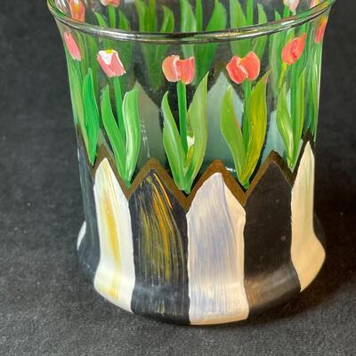 Lot 57. Pair of MacKenzie Childs Handprinted Glasses