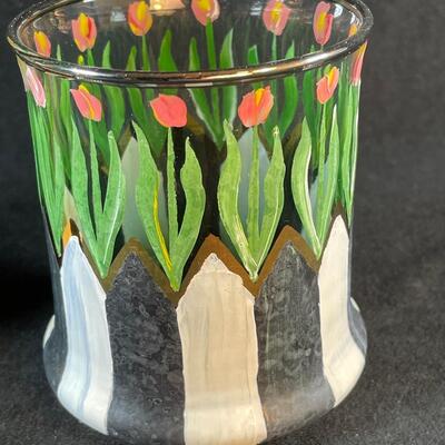Lot 57. Pair of MacKenzie Childs Handprinted Glasses