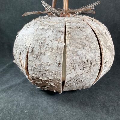 Lot 66. Birch Bark Decor Pumpkin