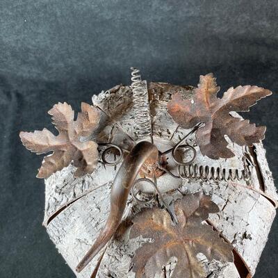 Lot 66. Birch Bark Decor Pumpkin