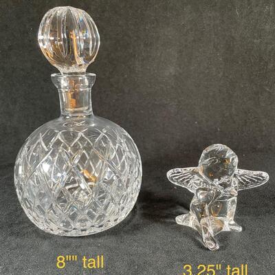 Lot 68. Baccarat Cherub and Crystal Bottle