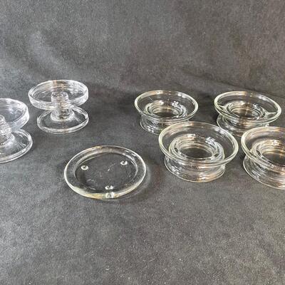 Lot 84. Glass Candle Stands