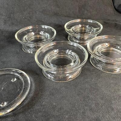 Lot 84. Glass Candle Stands