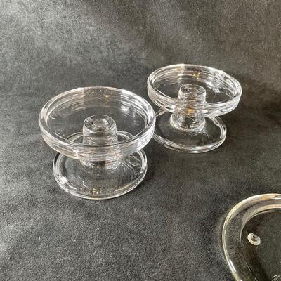 Lot 84. Glass Candle Stands