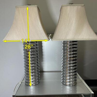 Lot 87. Pair of Chrome Lamps