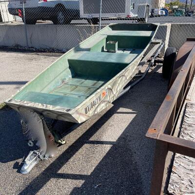 12' Flat Bottom Boat w/Trailer Duck Boat Flight Control 