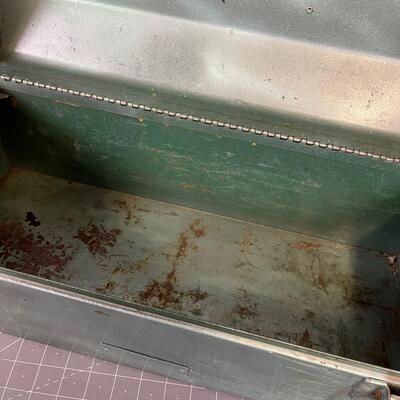 Vintage Metal Tool Box - Green 