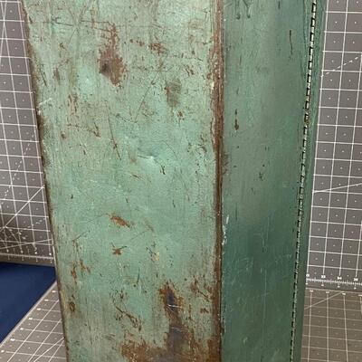 Vintage Metal Tool Box - Green 