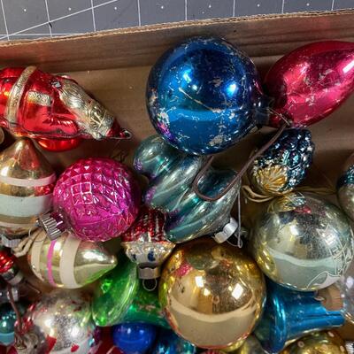 Antique Christmas Ornaments Glass Bulbs 
