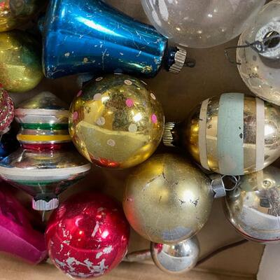 Antique Christmas Ornaments Glass Bulbs 