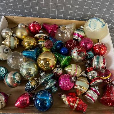 Antique Christmas Ornaments Glass Bulbs 