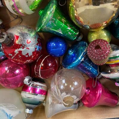 Antique Christmas Ornaments Glass Bulbs 