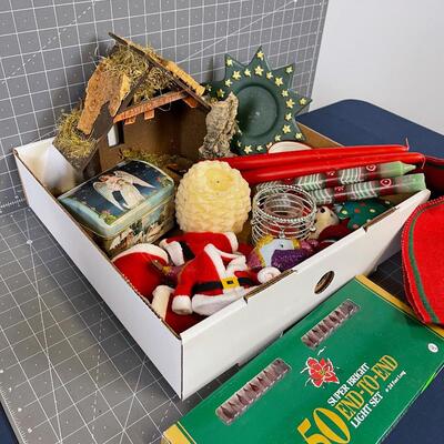 Tub of Misc. Christmas Items