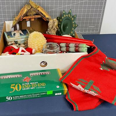 Tub of Misc. Christmas Items