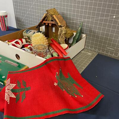 Tub of Misc. Christmas Items