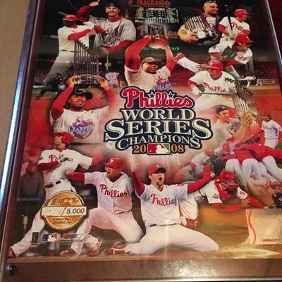 2008 World Series Philadelphia Phillies Limited Edition Plaque.