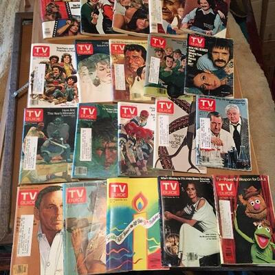 Vintage 1970s Large Lot of TV GUIDE 50+ Magazines
