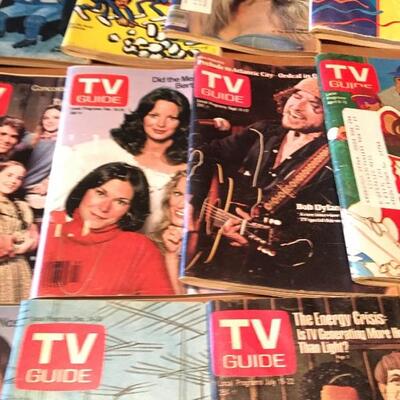 Vintage 1970s Large Lot of TV GUIDE 50+ Magazines