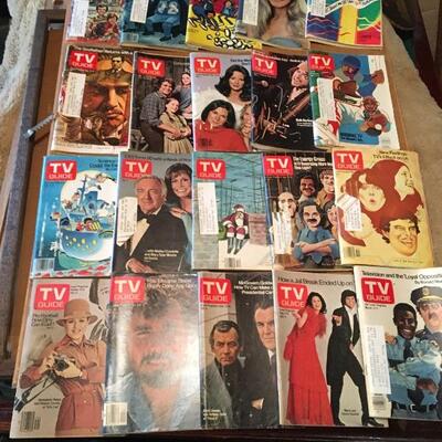 Vintage 1970s Large Lot of TV GUIDE 50+ Magazines