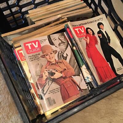 Vintage 1970s Large Lot of TV GUIDE 50+ Magazines