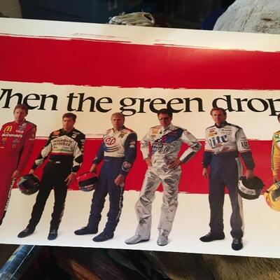 Huge 72â€ NASCAR 1990s Winston Cup Official Poster.