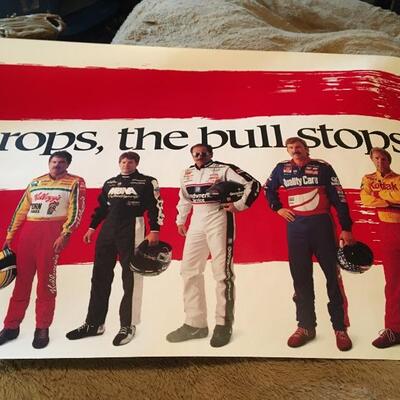 Huge 72â€ NASCAR 1990s Winston Cup Official Poster.