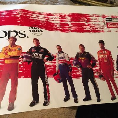 Huge 72â€ NASCAR 1990s Winston Cup Official Poster.
