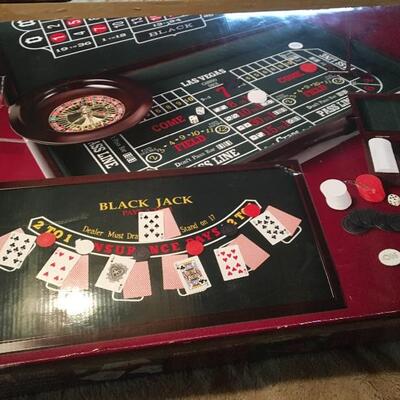 3 in 1 Large Vegas Casino Game Trio Set in Box.