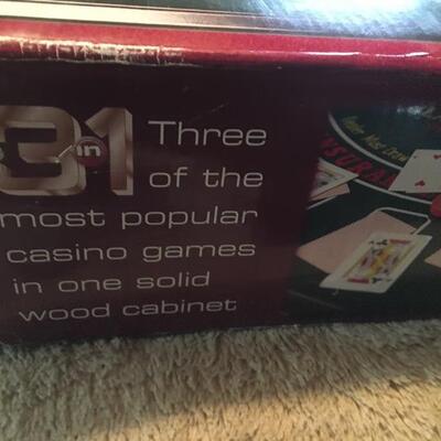 3 in 1 Large Vegas Casino Game Trio Set in Box.